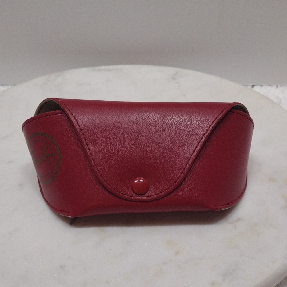 Ray-Ban Elegant Red Leather Soft Eyewear Case Only #299-69